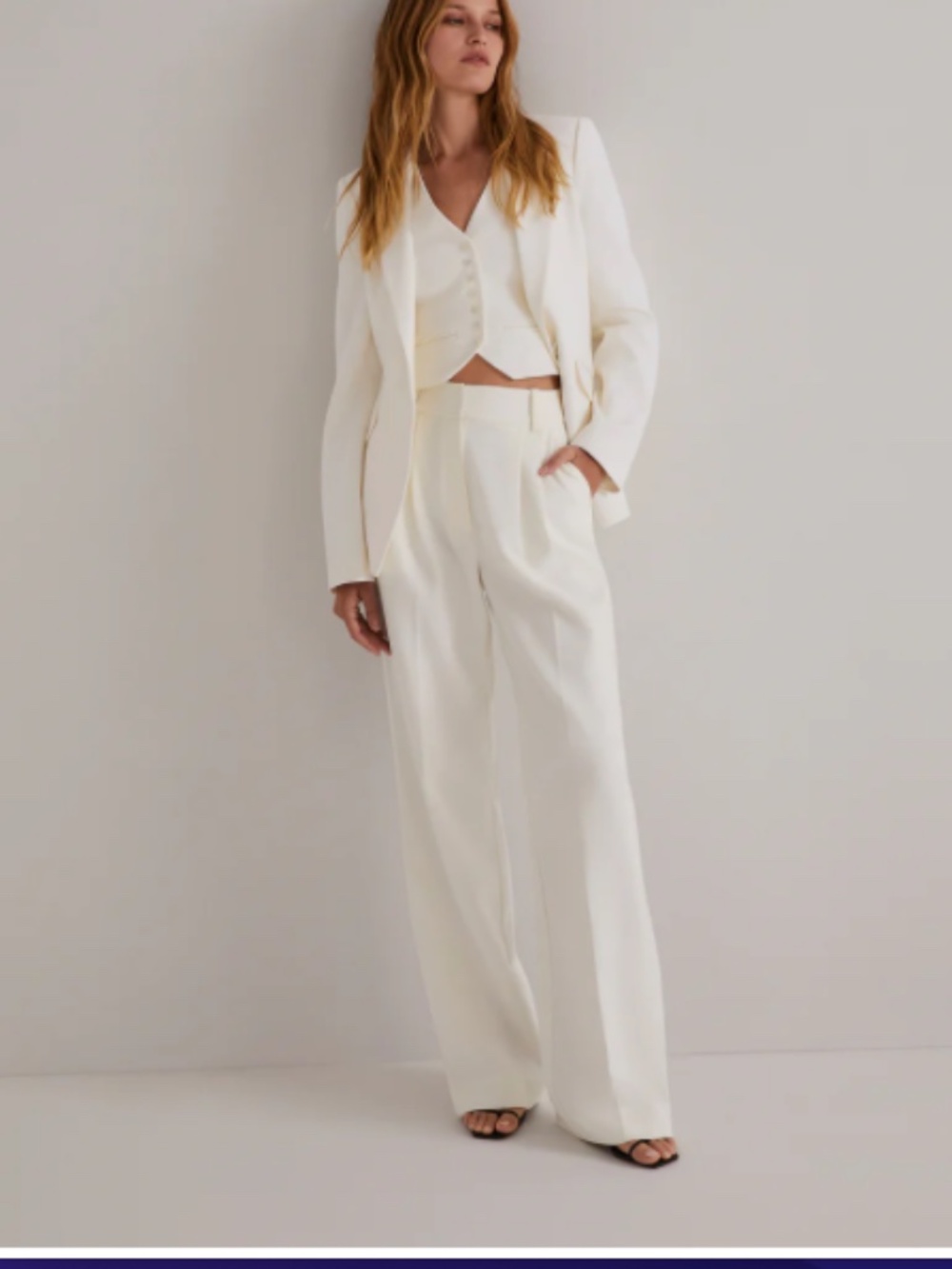 Favorite Daughter Collection Favorite Ivory  Tailored Trousers Sz 16
